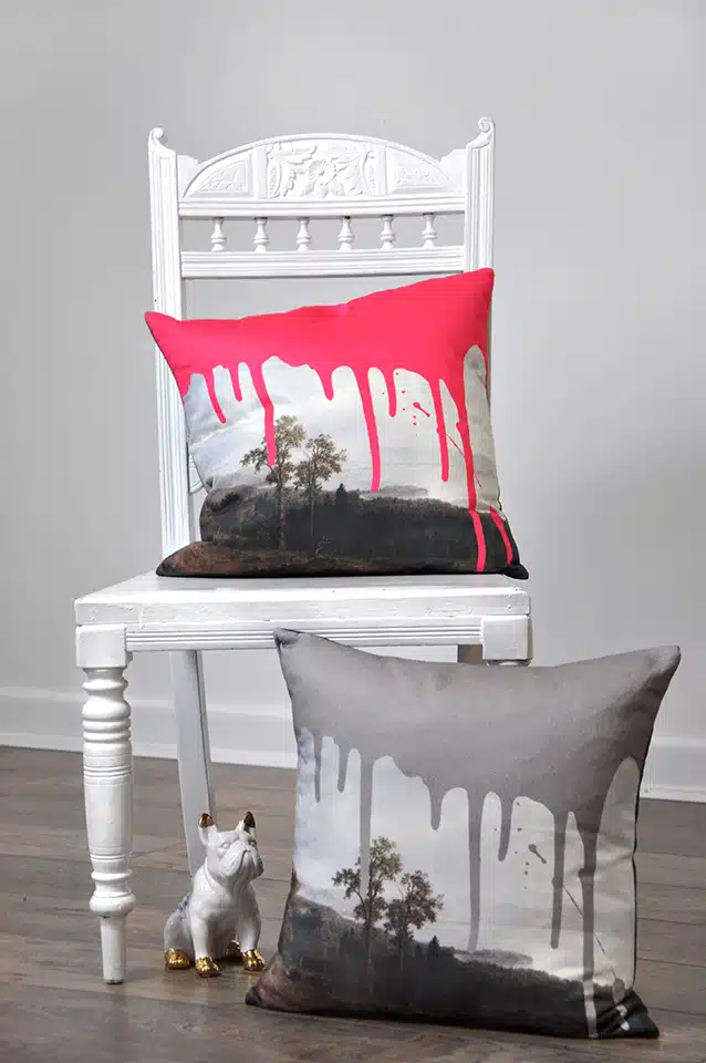 Artistic Pink Cushion