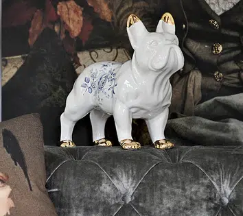 ceramic bull dog