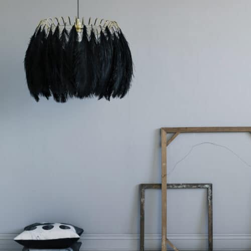 Feather Pendant Lamp Black