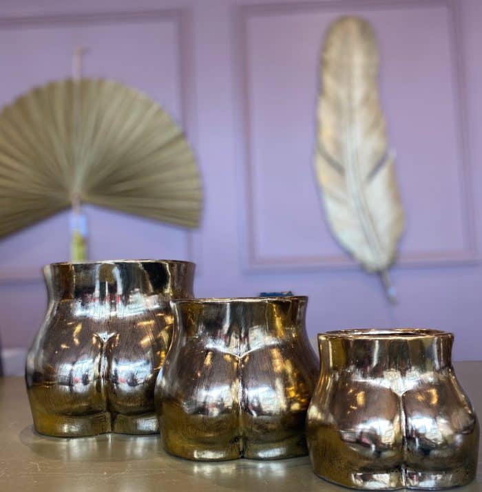 Gold bottom vases