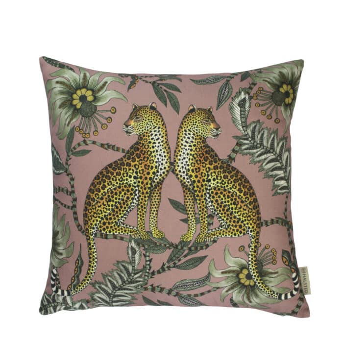 Lovebird Leopard Cushion