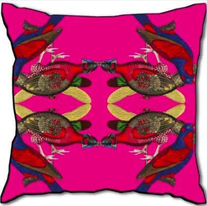 Pheasant Velvet Cushion