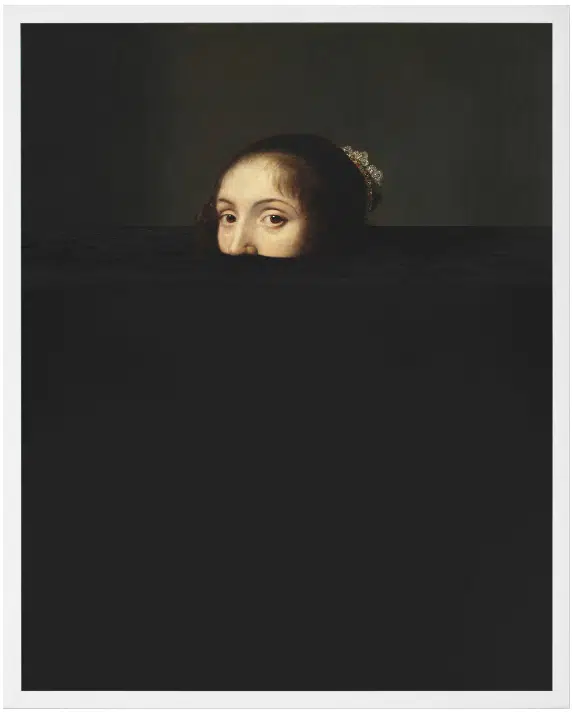 Submerged - 6 Black Lady Framed Printed Canvas