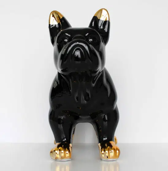 Ceramic Black Bulldog in Black Gloss - Image 2