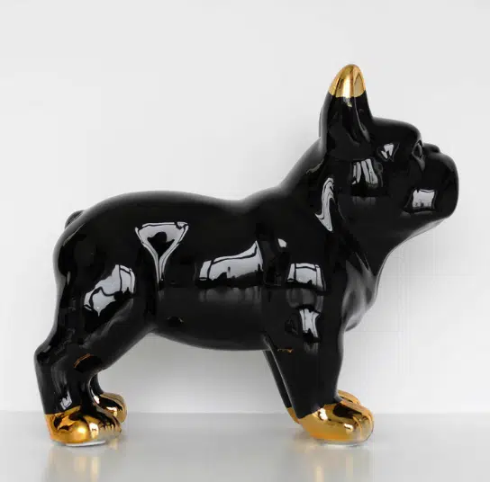 Ceramic Black Bulldog in Black Gloss - Image 3